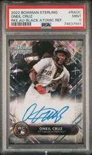 2022 Bowman Sterling Rookie Auto Black Atomic O’Neil Cruz /10 PSA 9 POP 2 SSP