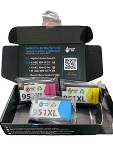 Smart Ink Ink Cartridges 950XL & 951 XL C,M,& Y NO BLack For Printer - Picture 1 of 9