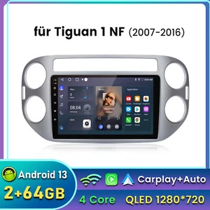 Carplay Für VW Tiguan 5N 07-2016 Android 14 Autoradio GPS Navi WIFI FM USB 2+64G - Bild 1 von 13