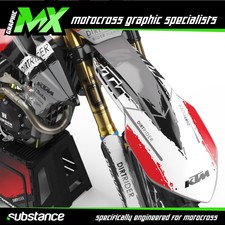 MX Graphics Fender Kit: KTM EXCE 300 Motocross Mudguard Stickers
