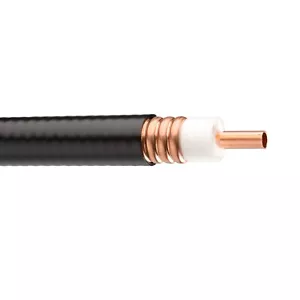 100' CommScope AVA5-50 7/8 inch Corrugated Copper Coaxial Cable Black PE Jacket - Picture 1 of 1