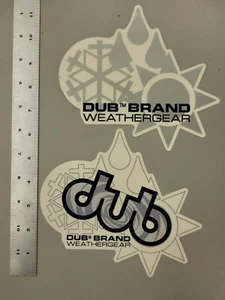 Dub Brand Weathergear snowboard lot of 2 stickers - Picture 1 of 1