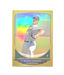 2013 Bowman Chrome Gold Refractor /50 Nolan Sanburn RC (WHITESOX)! - Bild 1 von 3