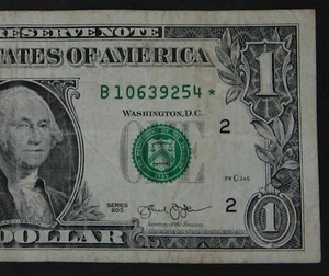 2013 $1 (ONE DOLLAR) - STAR NOTE - "B" - Picture 1 of 3
