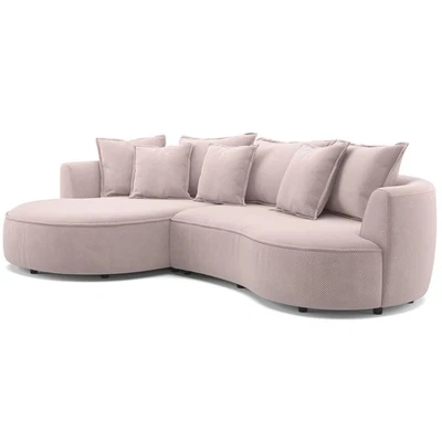 Ecksofa - blossom - Samt - 287 cm - Recamiere links Sofa Wohnlandschaft Couch - Bild 1 von 4