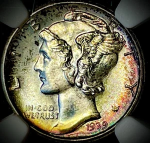 1939 Mercury Dime NGC MS68 - Superb Gem Toned Beauty!!! - Picture 1 of 4