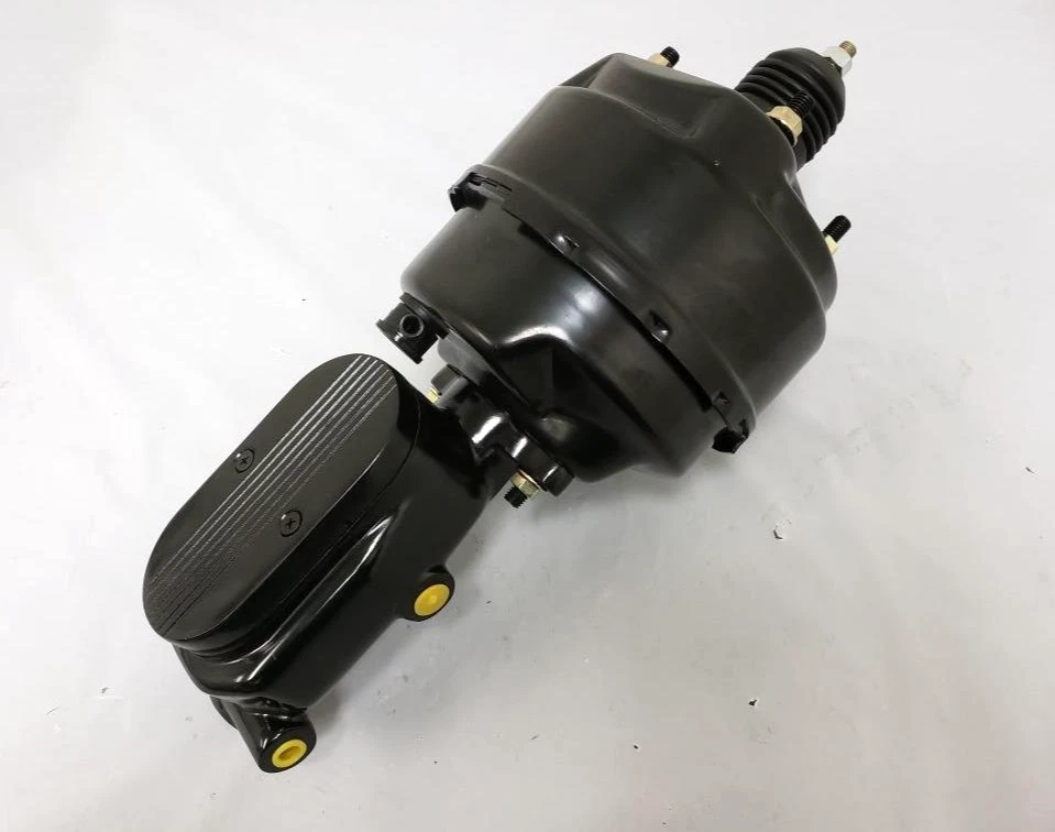 1966 1977 Ford Bronco Black 8" Dual Diaphragm Bendix Power Brake Booster +Master - Image 1 of 1