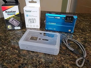 Panasonic DMC-TS2 14MP fotocamera digitale 2 batterie caricabatterie scheda SD shock cover - Foto 1 di 13