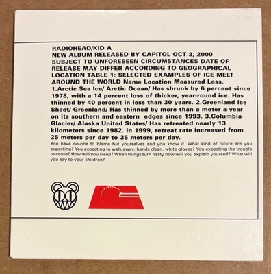 Radiohead - Idioteque RARE promo radio only CD single '00 Foto 1 de 3
