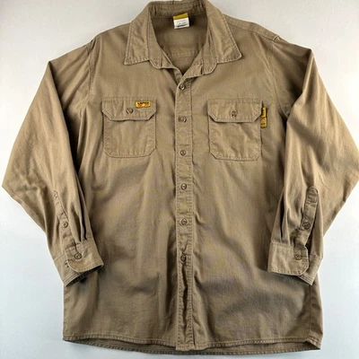 Camisa de Trabajo LAPCO FR Manejo de la Humedad Resistente al Fuego Tostada Talla Grande Larga Foto 1 de 4