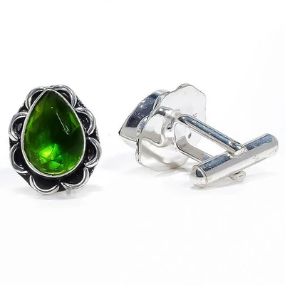 Gemelos de diseño antiguo de peridoto birmano para hombre 303 W399 T29727 S1911 Foto 1 de 4