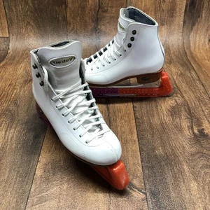 Riedell Eiskunstlauf Schlittschuhe Jugend Kinder Junior weiß USA BLADE Größe 1,5 N SCHMAL - Bild 1 von 10