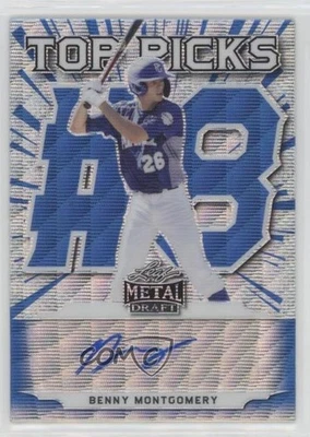 2021 Leaf Metal Draft Top Picks Blue Wave /20 Benny Montgomery #TP-BM1 Auto - Image 1 of 2