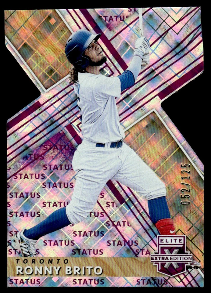 2019 Panini Elite Extra Edition Status Die Cut Purple Ronny Brito 052/125 - Image 1 of 2