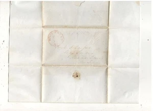 1842 BRIEFMARKENLOSER FALTBRIEF, WORCESTER MASS, REF: LANGBRIEF - Bild 1 von 4