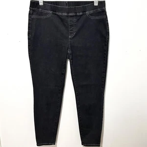 Eileen Fisher Jeans Womens L Black Pull On Leggings Organic Cotton Stretch 32x28 - Picture 1 of 12
