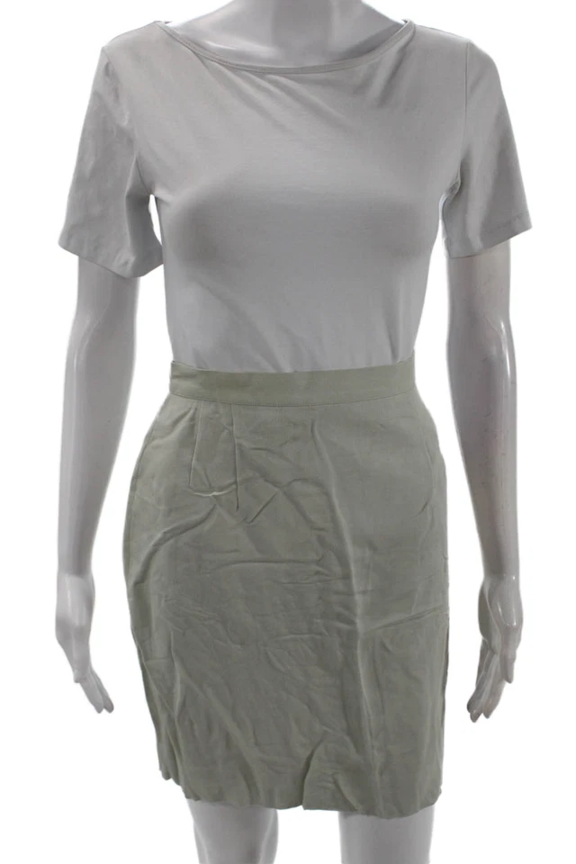 Giorgio Armani Le Collezioni Women Gray Straight & Pencil Skirt Size 6 - Image 1 of 4