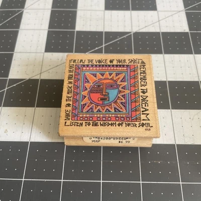 Sun Spirit Hippie Vibrante Reggae Palabras Frases Alma Raro Madera Goma Sello Foto 1 de 4