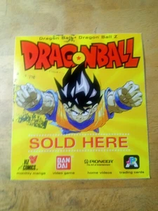 Dragon Ball Z "Hier verkauft" Werbe Fensterklammer unbenutzt wie besehen - Bild 1 von 5