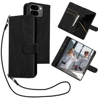 Crossbody Wallet Case For Google Fold Premium Genuine Leather Cover - Image 1 of 4