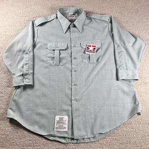 Propper 3/4 Sleeve Tactical Uniform Button Up Shirt Green Men’s Size 19.5/ 3XL - Picture 1 of 8