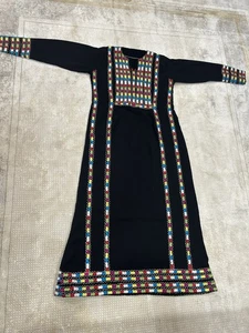 Vintage Jordanian Tradition Arabic dress embroidered thobe مدرقة - Picture 1 of 9