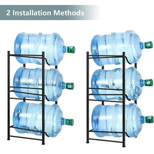 3-Tier 5 Gallon Water Jug Rack,Heavy-Duty Water Bottle Organizer Storage Rack - Picture 1 of 9