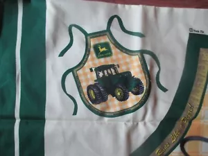 Pannello in tessuto vintage JOHN DEERE TRACTOR dimensioni adulte BIB GREMBIULE - ANNI '90 - Foto 1 di 2