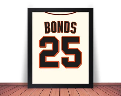 Impresión de póster de BÉISBOL fotográfica Barry Bonds enmarcada / 8x10 u 11x14 (C07) Foto 1 de 4