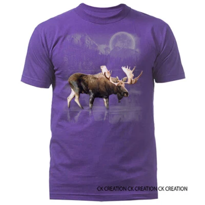 Camiseta Moose Wilderness Exterior Naturaleza Vida Silvestre Luna Animales Foto 1 de 2