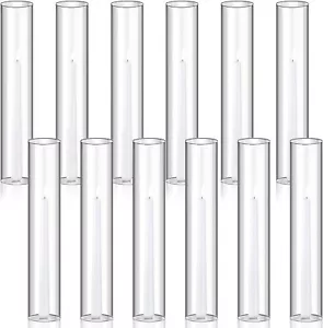 Treela 24 Pcs 2.5"W X 14"H Glass Hurricane Candle Holder Sleeve Bottomless - Picture 1 of 9