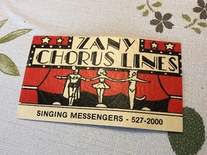 Vintage Advertisement Ephemera, Zany Chorus Lines Stripping Messengers Vegas? - Picture 1 of 4