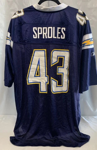 San Diego Chargers Reebok Jersey Adult XL Blue Sproles #43 Cover