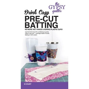 The Gypsy Quilter DRINK CUP COZY PRE-CUT BATTING (8 Count in Package) - Picture 1 of 3