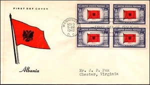 Scott 918 - 5 Cents Albania - Fidelity FDC Typed Address Block Planty 918-2 - Picture 1 of 2
