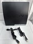 Sony PlayStation 3 Slim PS3 160GB Charcoal Black Console Power Cord HDMI Tested