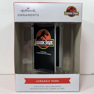 Hallmark Red Box Jurassic Park Movie VHS Christmas Tree Ornament Holiday Decor - Picture 1 of 2