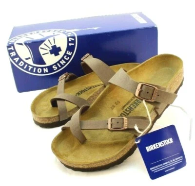New BIRKENSTOCK Mayari Women's 6-6.5 Regular Mocca Birko-Flor Sandals MSRP $125 - Image 1 of 4