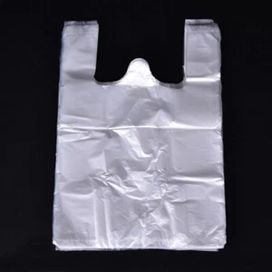 100 Design Plastic T-Shirt Retail Shopping Supermarket Bags Handles Packaging F* - Picture 1 of 12