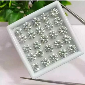 Natürlicher weißer Saphir Rundschliff 6x6 mm Ringgröße lose zertifiziert Edelstein 15 Stck. - Bild 1 von 5