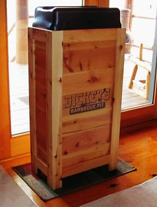 NEW COMMERCIAL RESTAURANT WOOD TRASH BIN GARBAGE CAN 50 GAL W/ UR BUSINESS LOGO - Picture 1 of 4