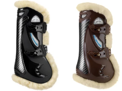 Veredus STS Carbon Gel Vento Fell gefüttert Luftkühlung vorne Sehne Stiefel schwarz/braun