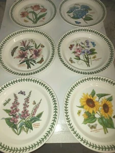 Portmeirion botanic garden set of 6 assorted dinner plates - Picture 1 of 3