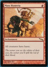 Mass Hysteria Mirrodin PLD Red Rare MAGIC GATHERING CARD (ID# 247902) ABUGames