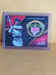 2023 Topps Series 2 Crowning Achievements Patch -Lou Gehrig Black /299 & Base CA