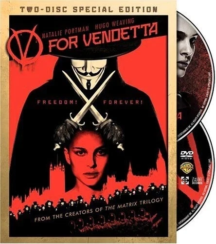 V for Vendetta DVD 2-Disc Set WS 2006 ~ Natalie Portman; Hugo Weaving - Image 1 of 1