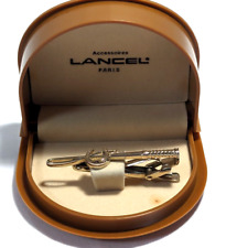 LANCEL Tie Pin Gold With Box Used From Japan Men's Accessory