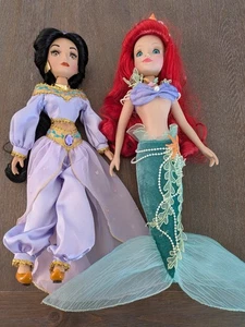 Disney Aladdin Princess Jasmine & Princess Ariel Keepsake Porcelain Doll 2003 - Picture 1 of 8