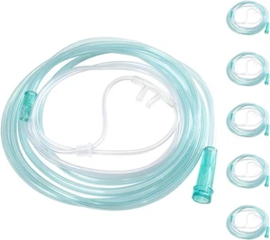 5 Pack Soft Oxygen Nasal Cannula for Adult, 8.2 feet 5 pack, Adult Size  - Picture 1 of 7