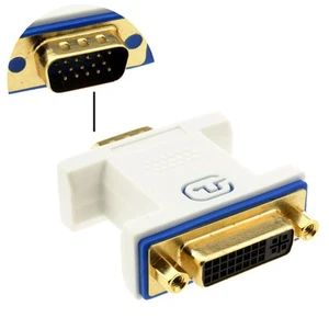 Pro DVI 24+5 Prise À VGA Prise 15 Broche Vidéo Adaptateur Blanc [008728] - Afbeelding 1 van 12